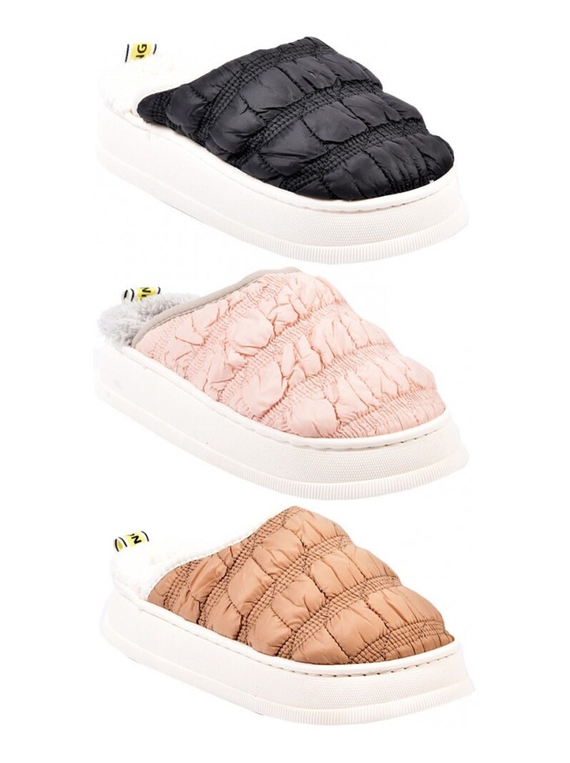 Pantofola Donna Ciabatta COCOONING Rosa - Kiabi