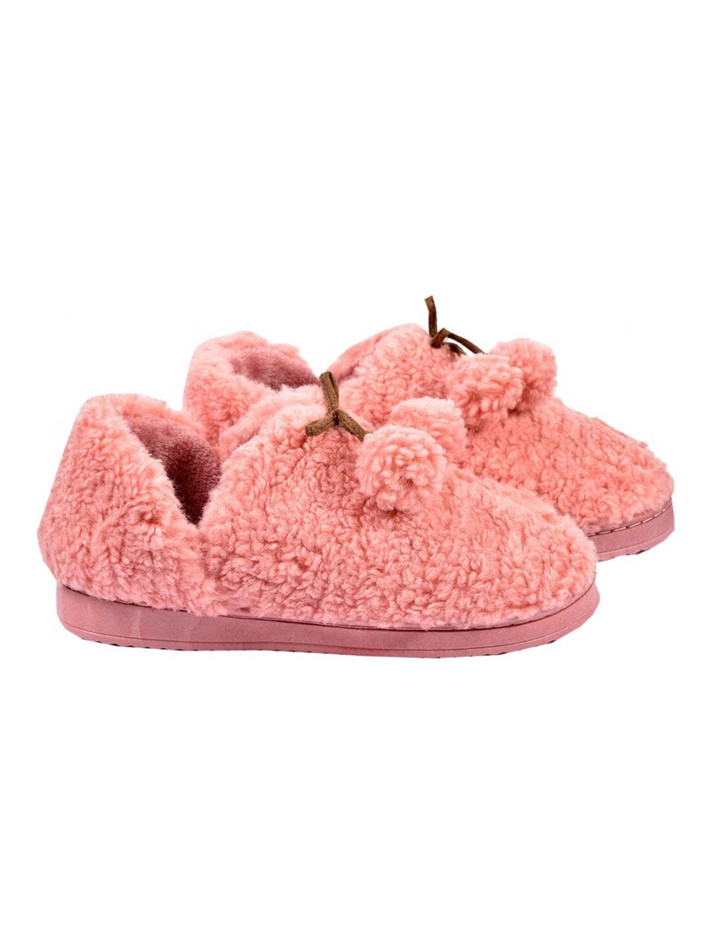 Pantofola Donna Ciabatta COCOONING Rosa lampone - Kiabi