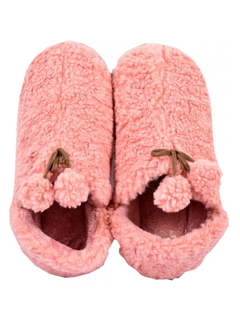 Pantofola Donna Ciabatta COCOONING Rosa lampone - Kiabi