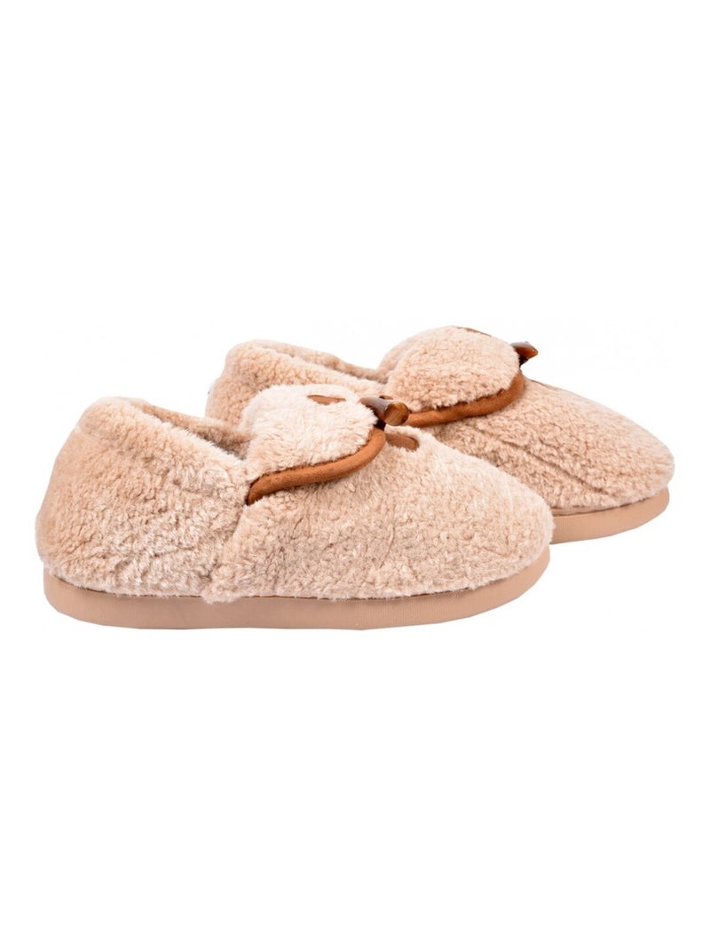 Pantofola Donna Ciabatta COCOONING Tortora - Kiabi