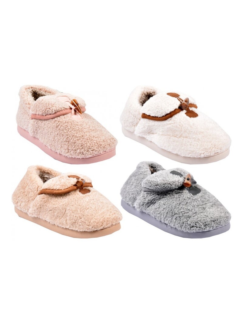 Pantofola Donna Ciabatta COCOONING Tortora - Kiabi
