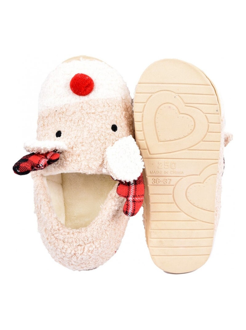 Pantofola Donna Ciabatta Fantasia Beige/Bianco perlato/Platino - Kiabi