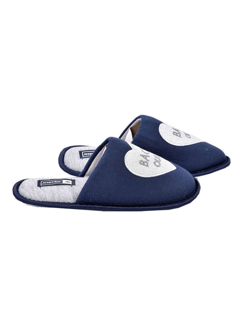 Pantofola Donna Ciabatta Fantasia Blu marino - Kiabi