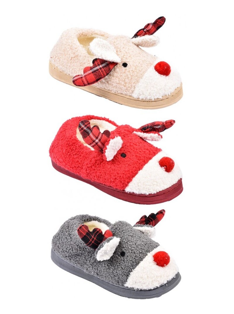Pantofola Donna Ciabatta Fantasia Rosso - Kiabi