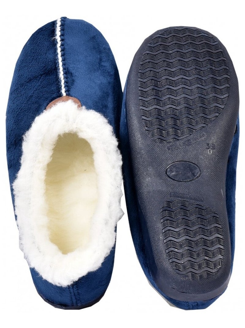 Pantofola Donna Ciabatta PREMIUM Blu marino - Kiabi
