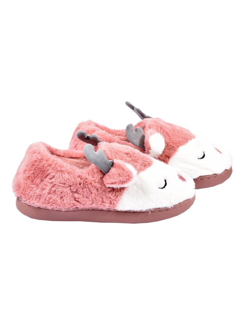 Pantofola Donna Fantasia Rosa lampone - Kiabi
