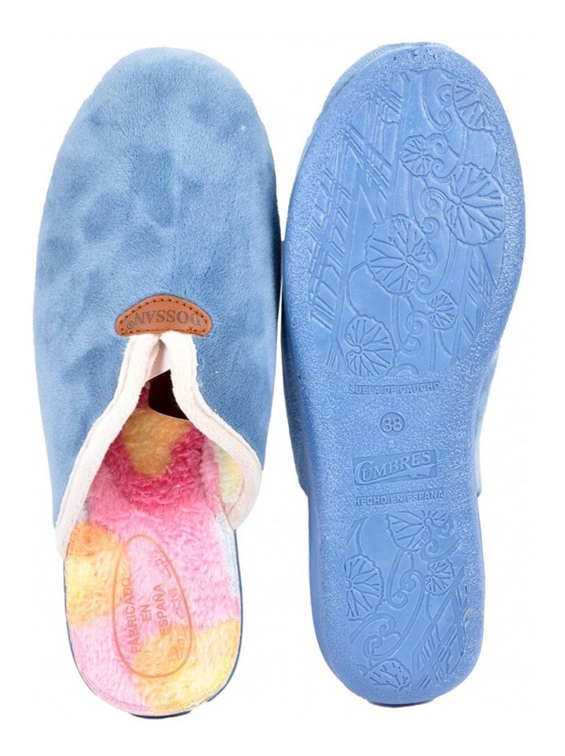Pantofola Donna Mule PREMIUM Blu cielo - Kiabi