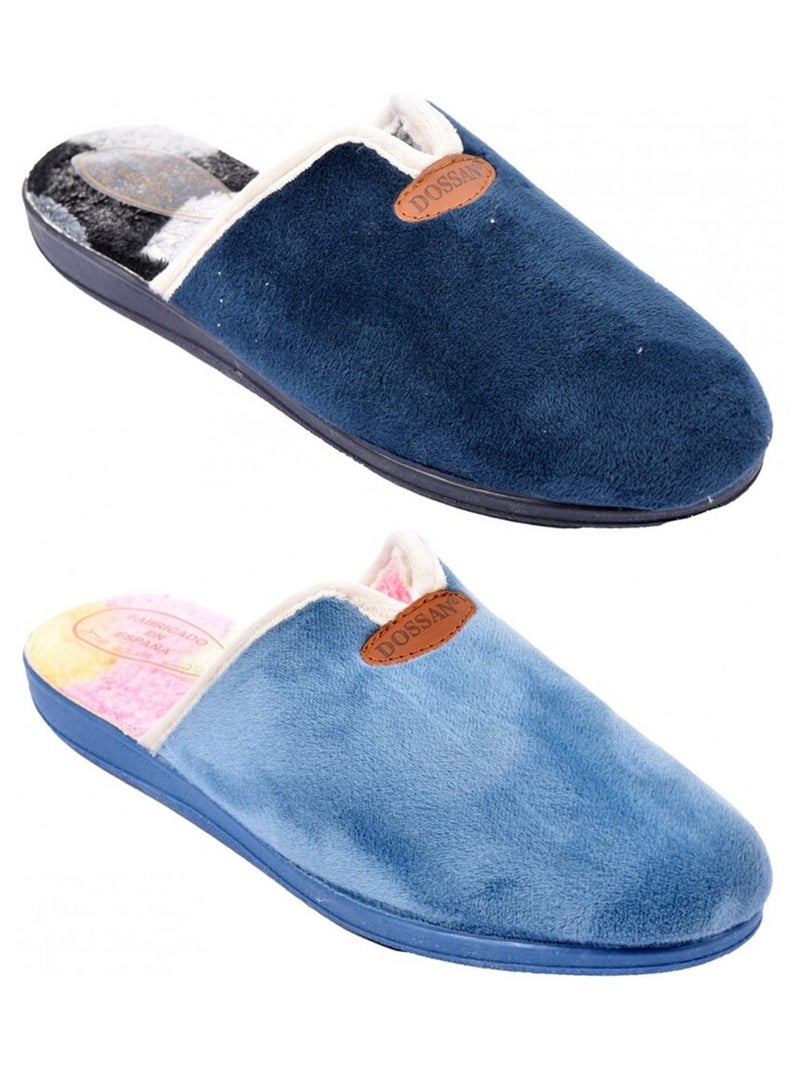 Pantofola Donna Mule PREMIUM Blu cielo - Kiabi