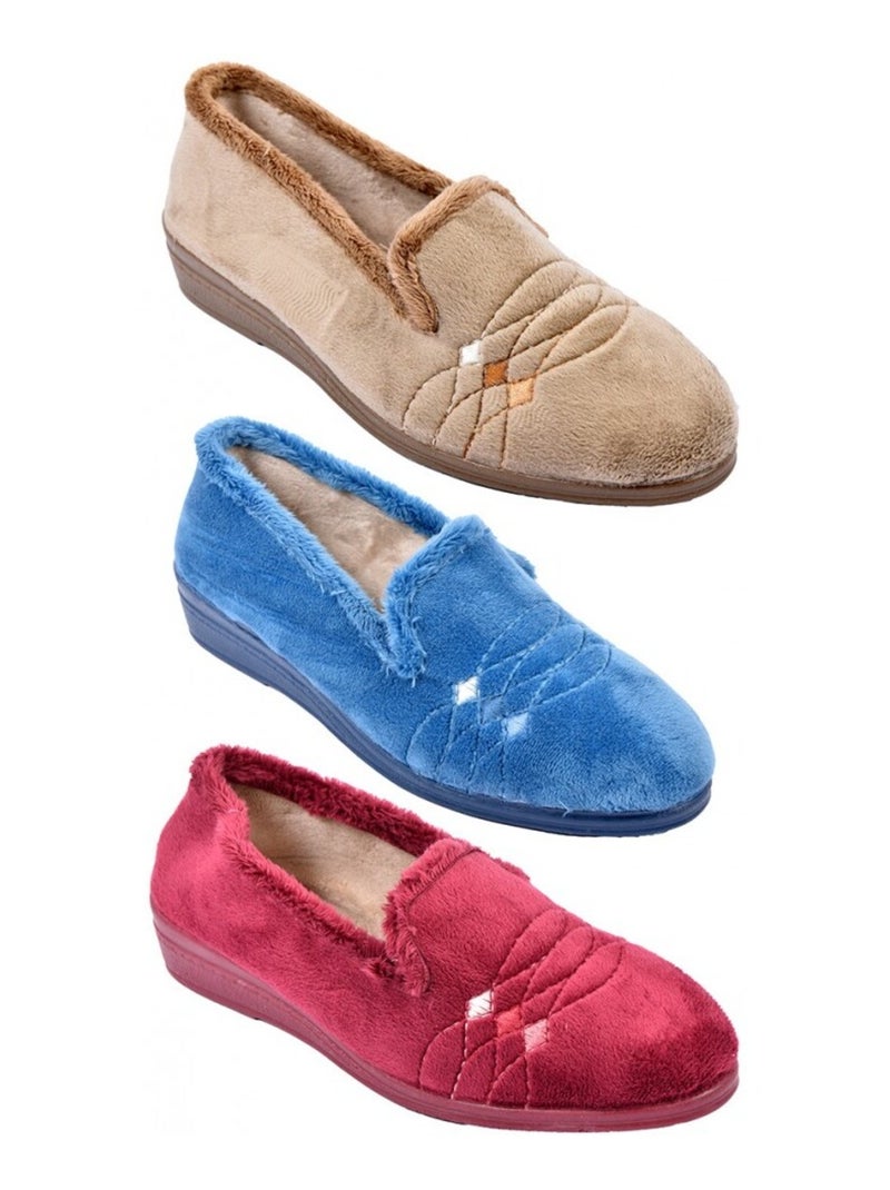 Pantofola Donna PREMIUM FANTASIA Blu - Kiabi