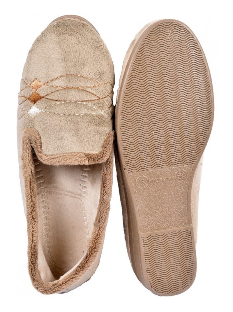Pantofola Donna PREMIUM FANTASIA Tortora - Kiabi