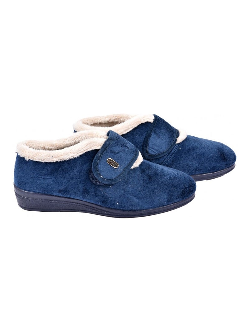 Pantofola Donna PREMIUM SCRATCH Blu marino - Kiabi