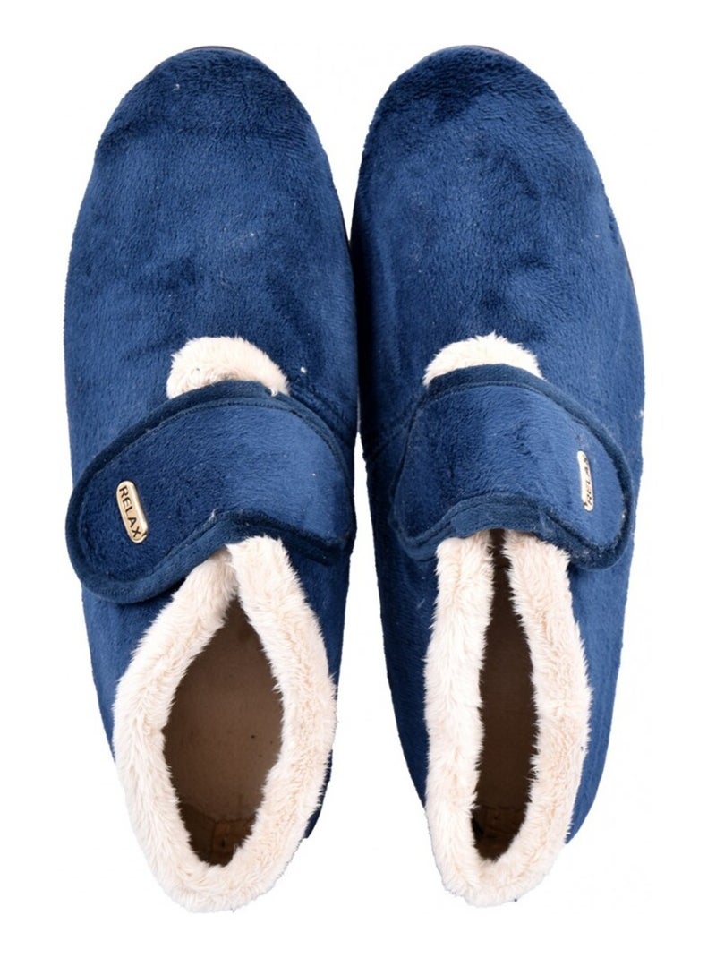 Pantofola Donna PREMIUM SCRATCH Blu marino - Kiabi