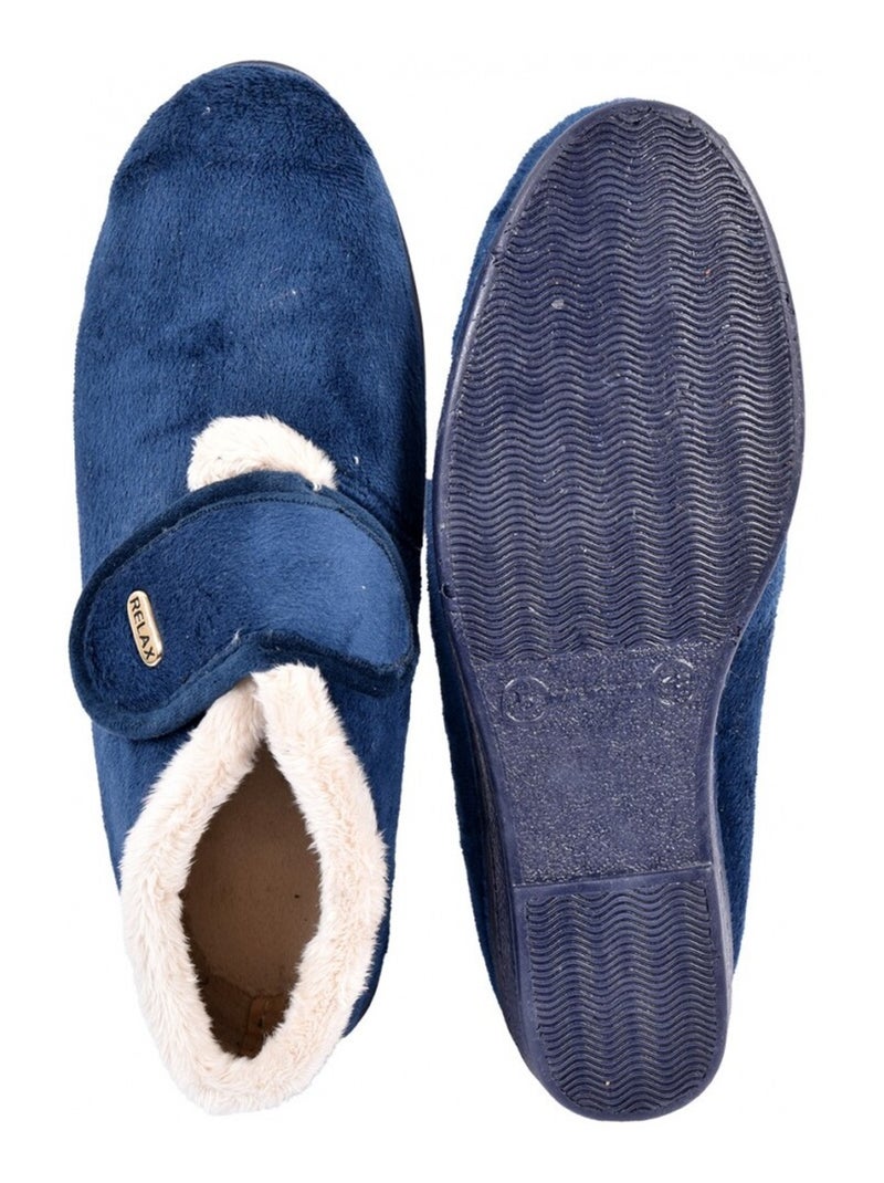 Pantofola Donna PREMIUM SCRATCH Blu marino - Kiabi