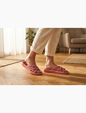Pantofola Mule Donna Confezione 2 Paia Stampa Sangles Incrociate