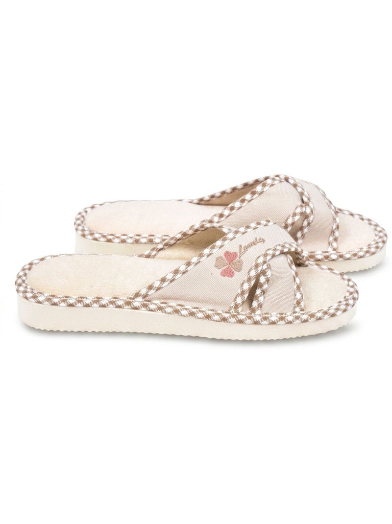 Pantofola Mule Donna Confezione 2 Paia Stampa Sangles Incrociate Corallo - Kiabi