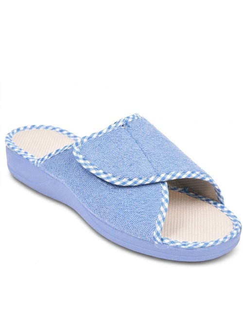 Pantofola Mule Donna Spugna Strappo Regolabile Fabbricata in Spagna OZABI - Kiabi Pantofola Mule Donna Spugna Strappo Regolabile Fabbricata in Spagna OZABI - Kiabi