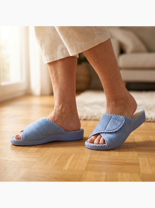 Pantofola Mule Donna Spugna Strappo Regolabile Fabbricata in Spagna OZABI - Kiabi Pantofola Mule Donna Spugna Strappo Regolabile Fabbricata in Spagna OZABI - Kiabi