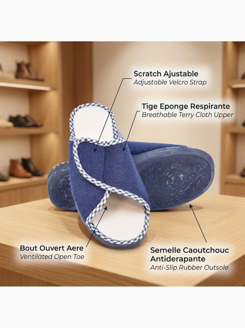 Pantofola Mule Donna Spugna Strappo Regolabile Fabbricata in Spagna OZABI - Kiabi Pantofola Mule Donna Spugna Strappo Regolabile Fabbricata in Spagna OZABI - Kiabi