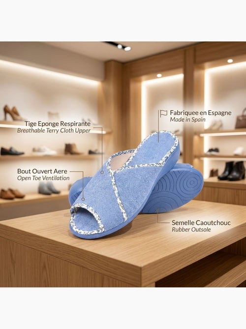 Pantofola Mule Donna Spugna Traspirante Produzione Spagnola Punta Aperta - Kiabi Pantofola Mule Donna Spugna Traspirante Produzione Spagnola Punta Aperta - Kiabi