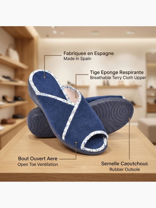 Pantofola Mule Donna Spugna Traspirante Produzione Spagnola Punta Aperta - Kiabi Pantofola Mule Donna Spugna Traspirante Produzione Spagnola Punta Aperta - Kiabi