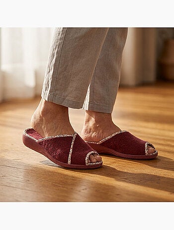 Pantofola Mule Donna Spugna Traspirante Produzione Spagnola Punta Aperta