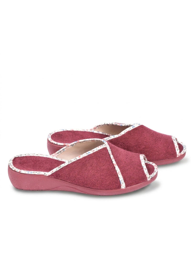 Pantofola Mule Donna Spugna Traspirante Produzione Spagnola Punta Aperta Rosa - Kiabi