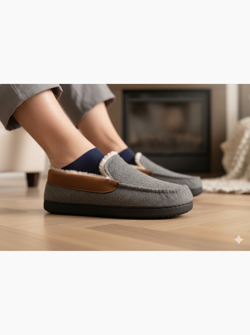 Pantofola PREMIUM MU9733 Uomo Grigio - Kiabi