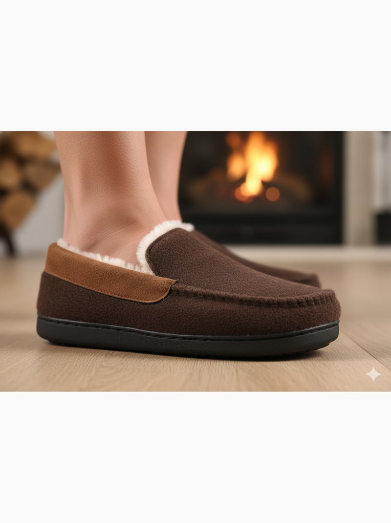 Pantofola PREMIUM MU9733 Uomo Marrone - Kiabi