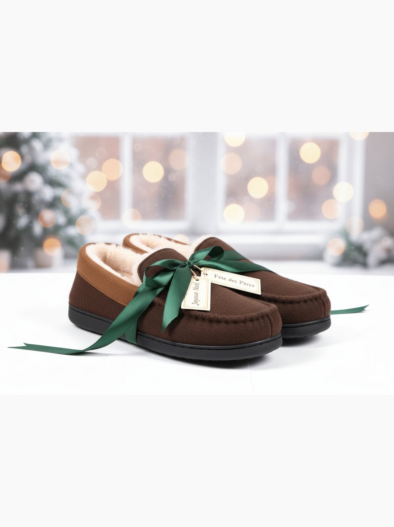Pantofola PREMIUM MU9733 Uomo Marrone - Kiabi