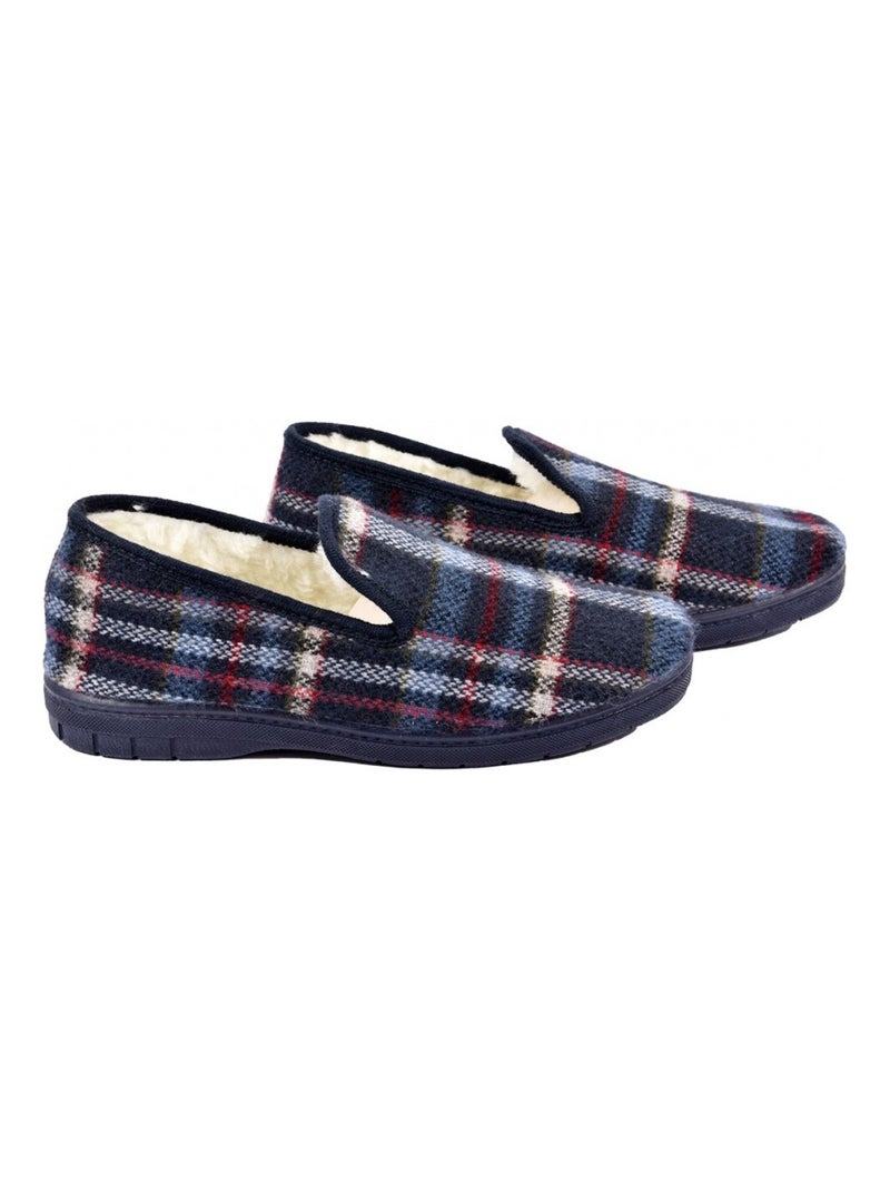 Pantofola Uomo Charentaise Foderata Blu marino - Kiabi