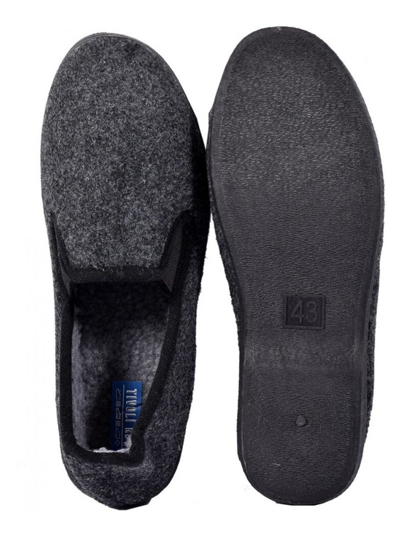 Pantofola Uomo Chiusa PREMIUM Nero - Kiabi