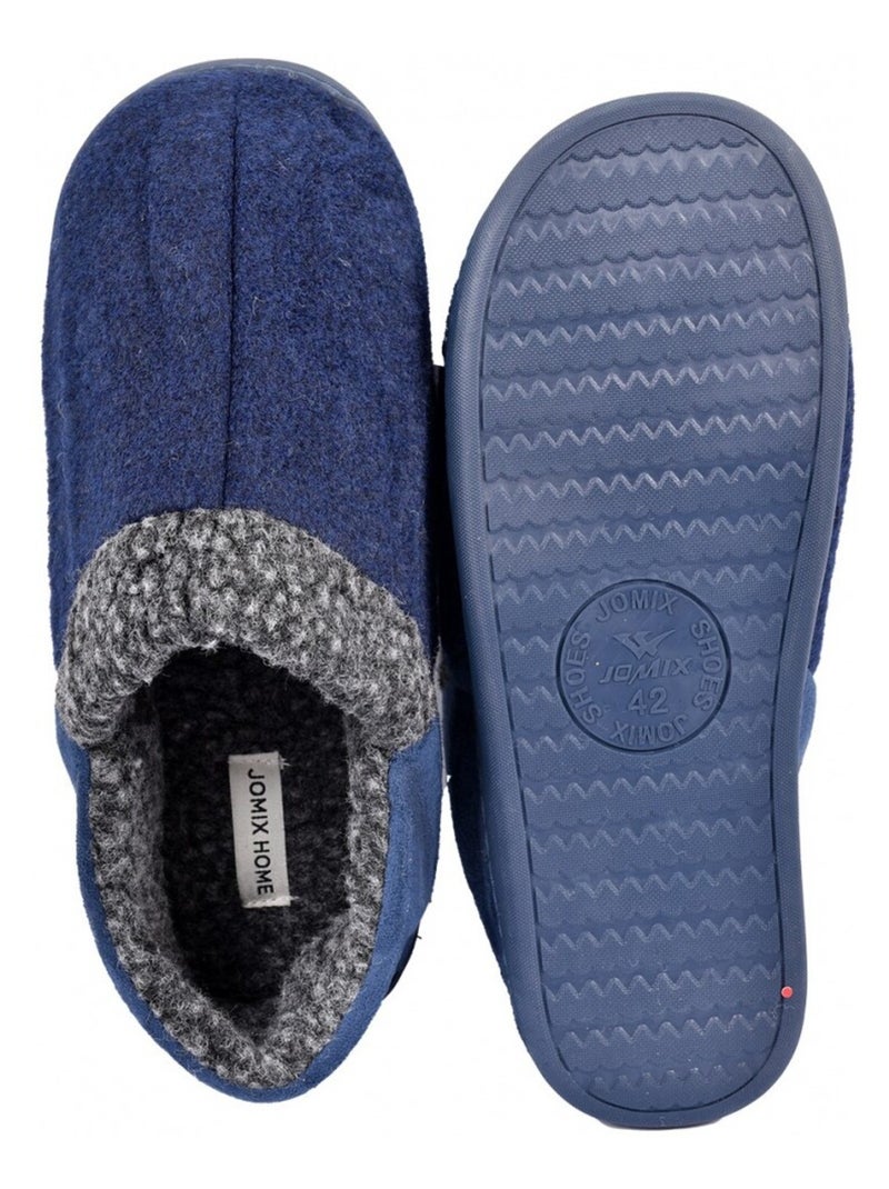 Pantofola Uomo Ciabatta PREMIUM Blu marino - Kiabi