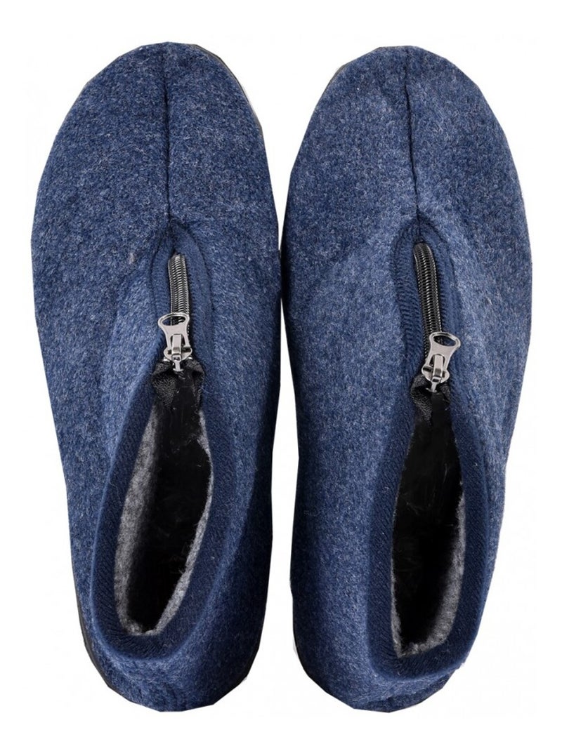 Pantofola Uomo Ciabatta PREMIUM Blu marino - Kiabi