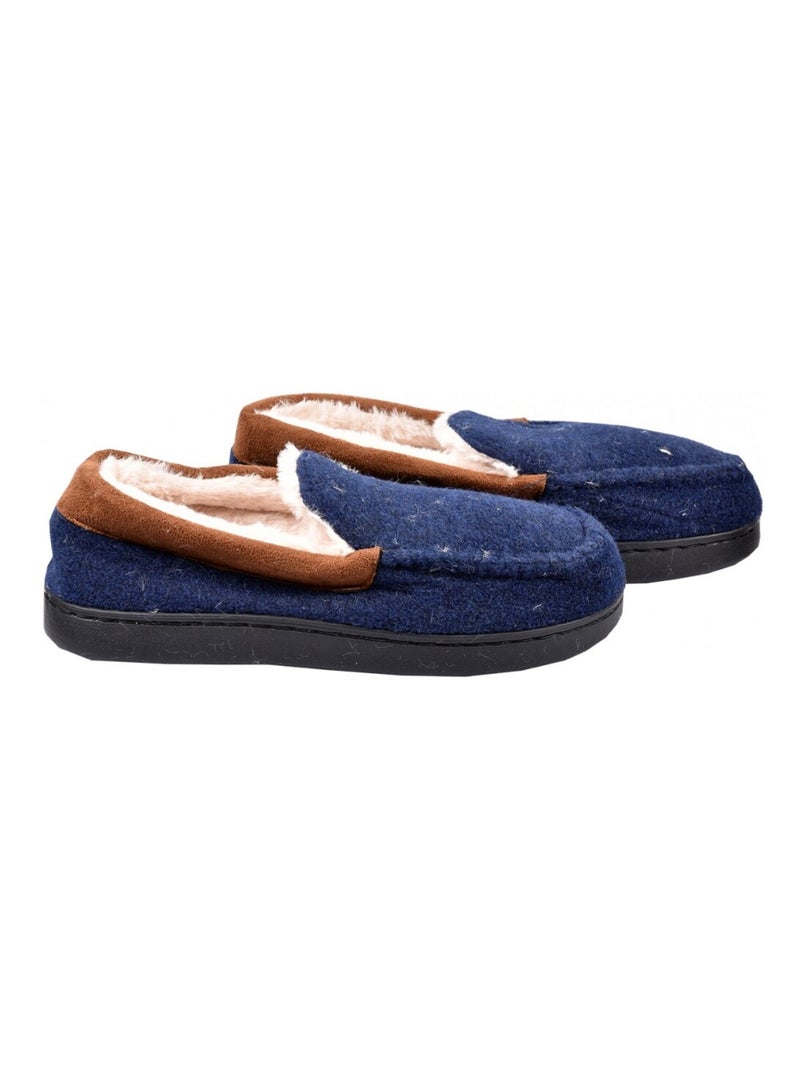 Pantofola Uomo Ciabatta PREMIUM Blu marino - Kiabi