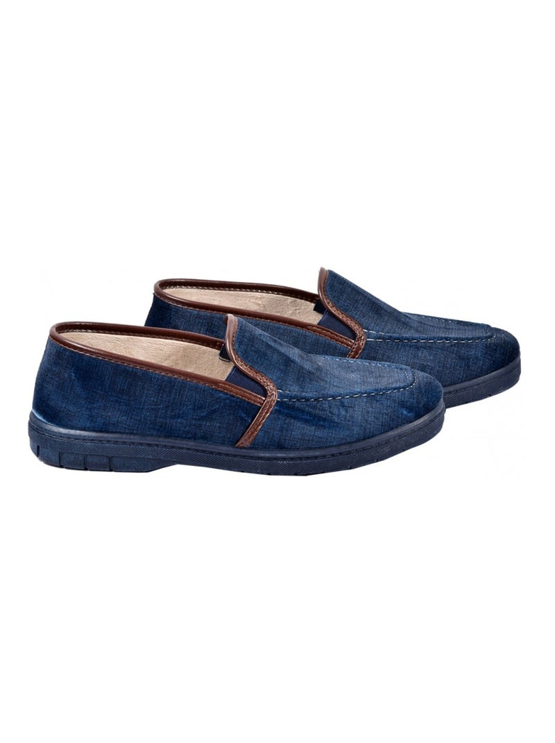 Pantofola Uomo Ciabatta PREMIUM Blu marino - Kiabi