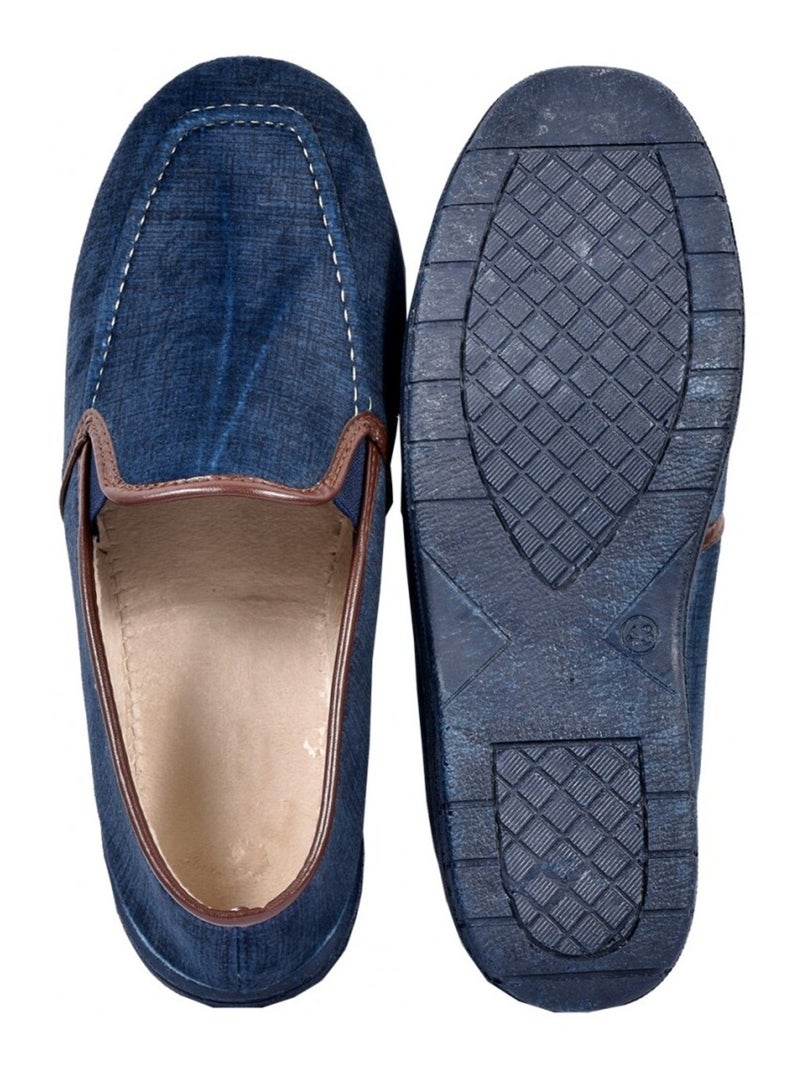 Pantofola Uomo Ciabatta PREMIUM Blu marino - Kiabi