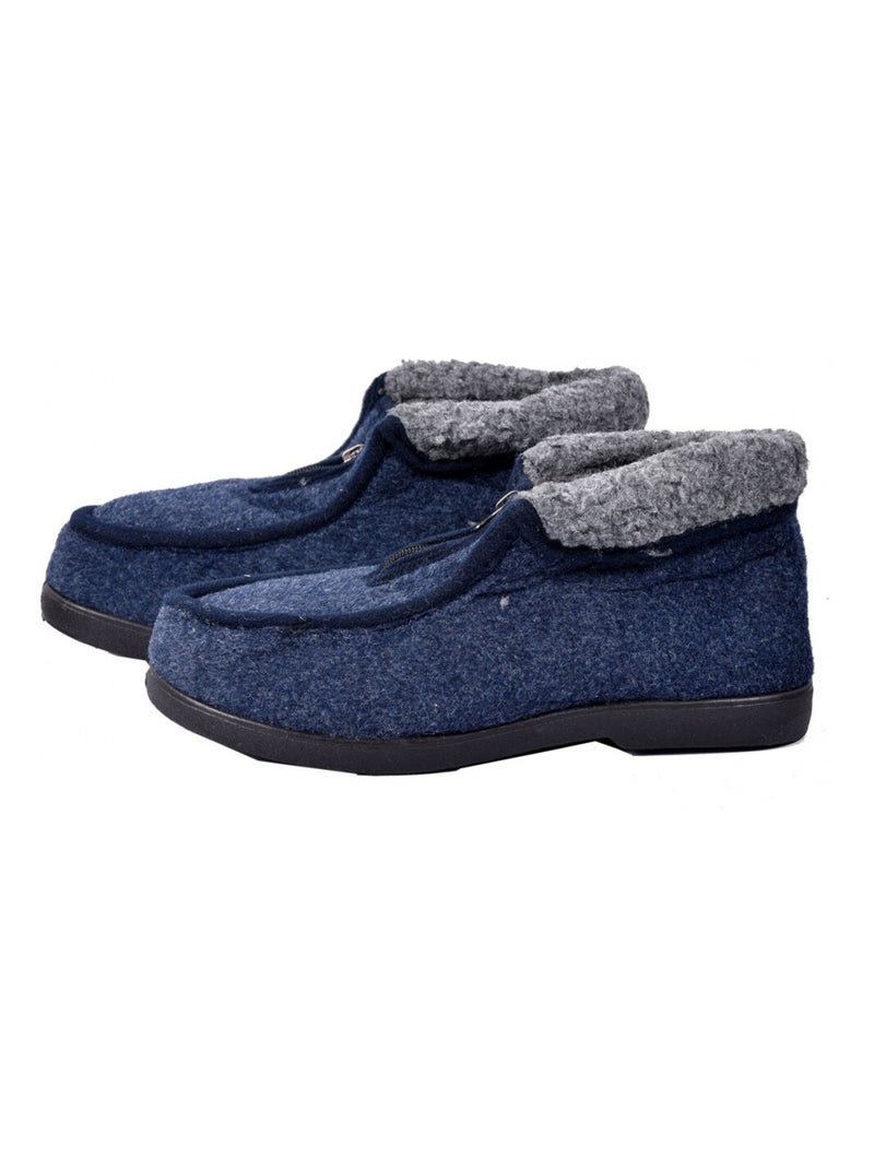 Pantofola Uomo Ciabatta PREMIUM Blu marino - Kiabi