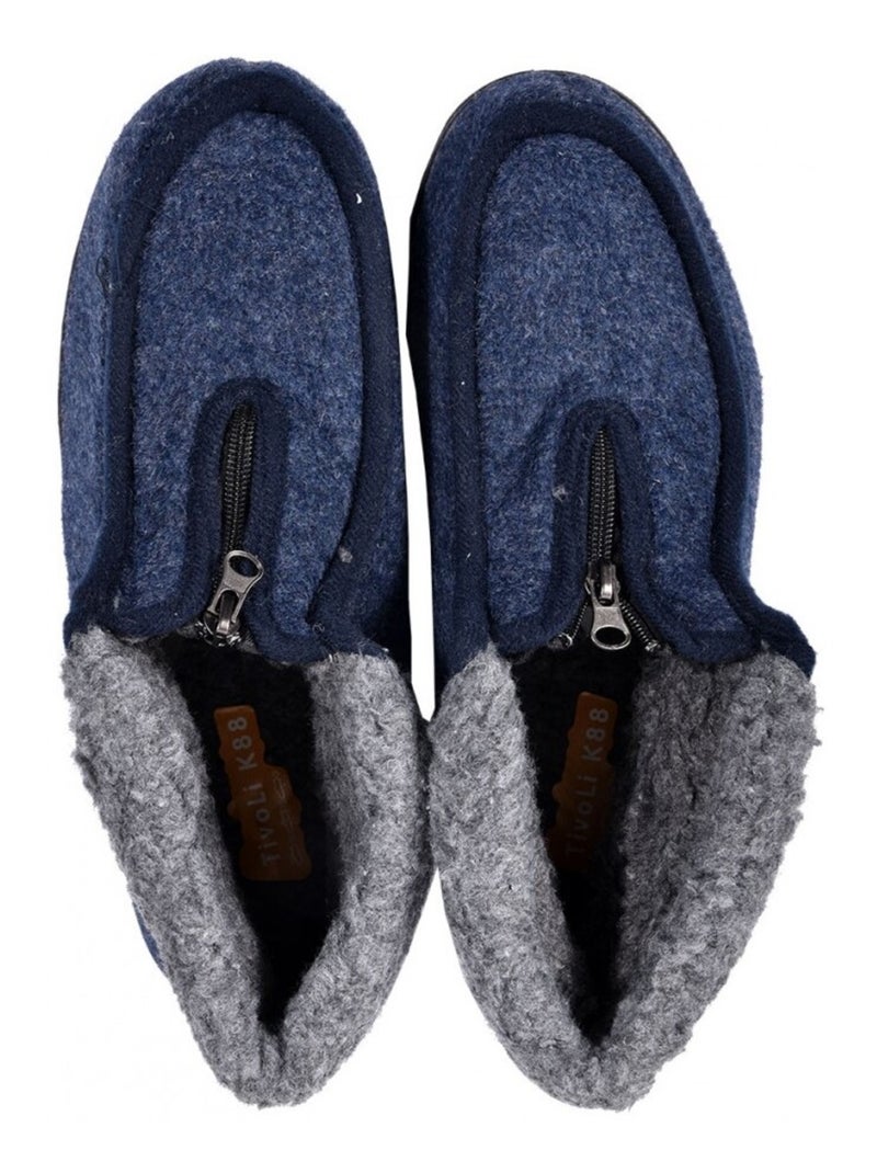 Pantofola Uomo Ciabatta PREMIUM Blu marino - Kiabi