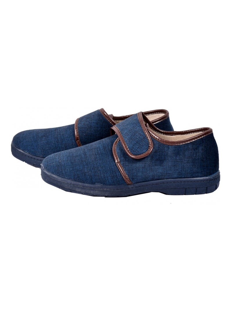 Pantofola Uomo Ciabatta PREMIUM Blu marino - Kiabi