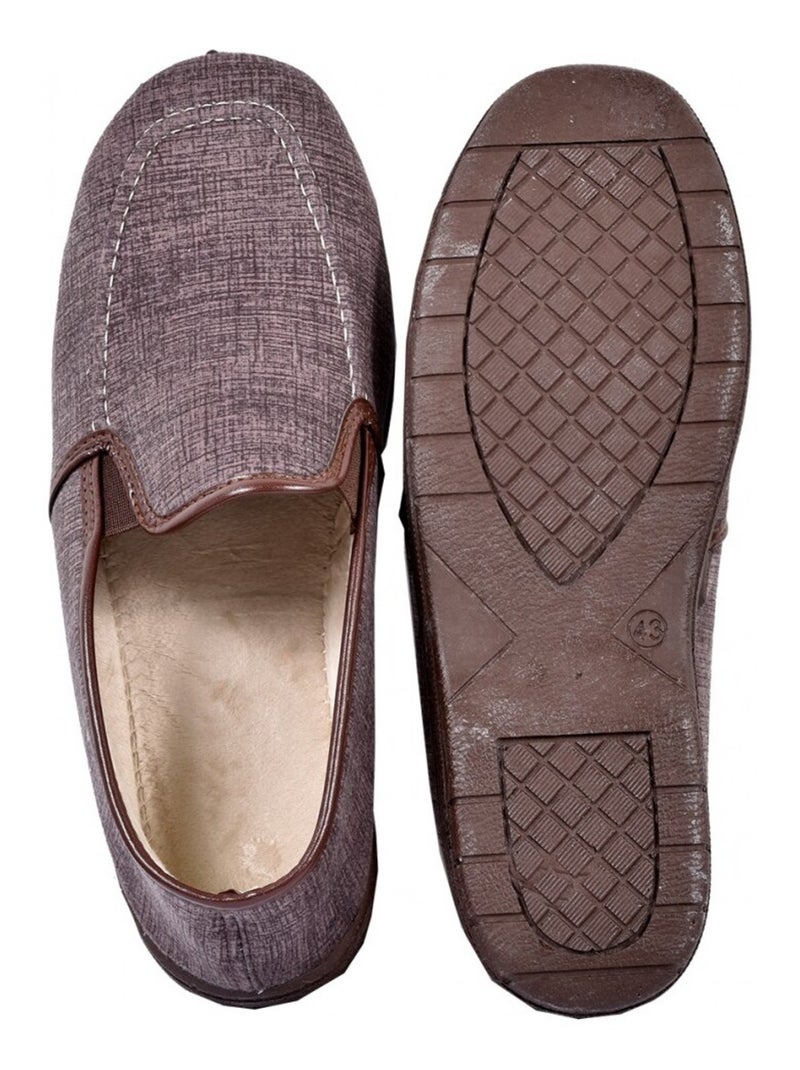 Pantofola Uomo Ciabatta PREMIUM Marrone - Kiabi