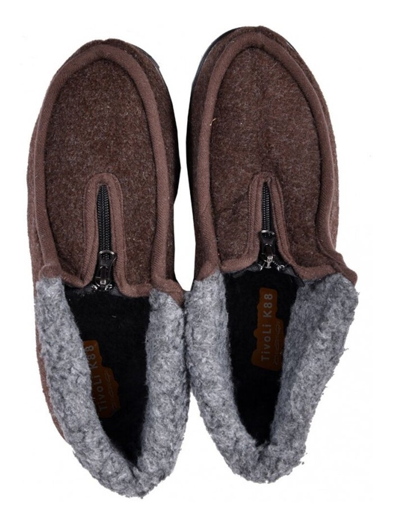 Pantofola Uomo Ciabatta PREMIUM Marrone - Kiabi