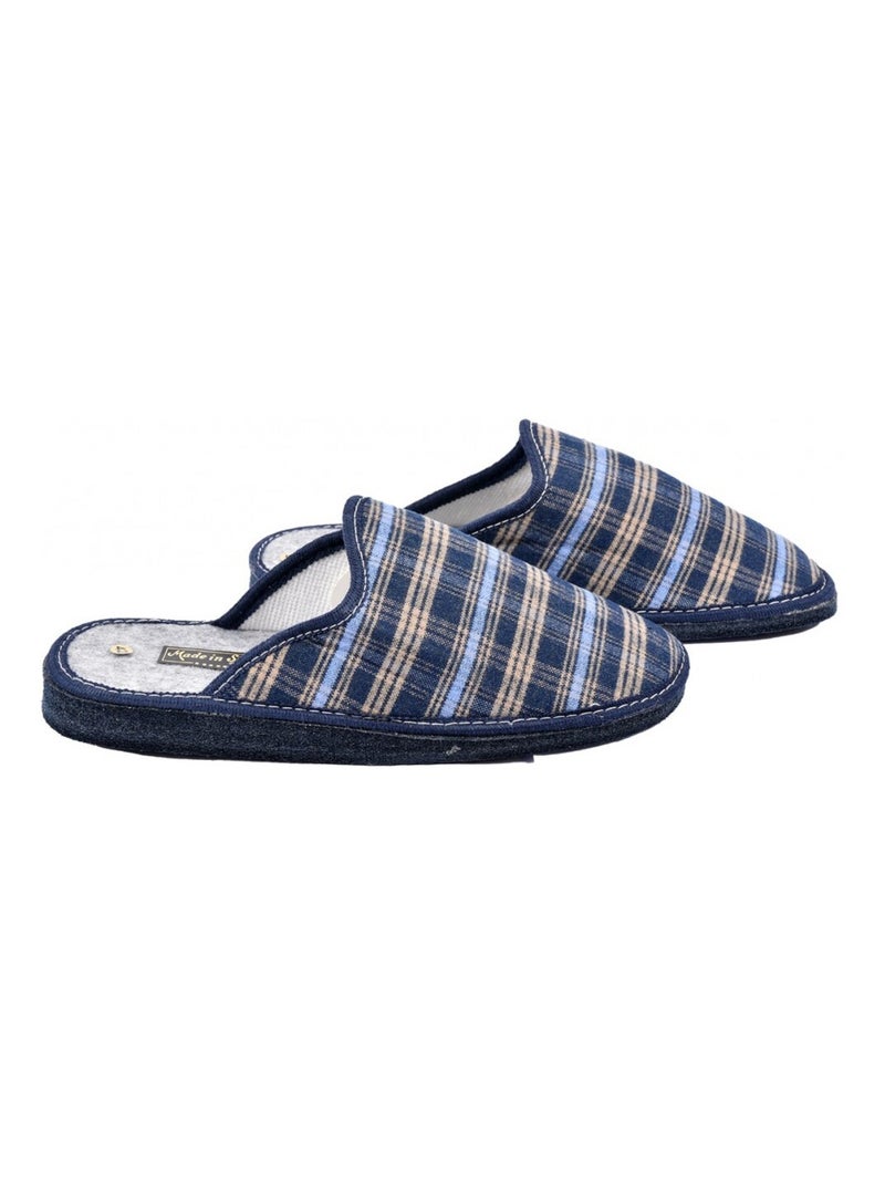 Pantofola UOMO Mule JACQUARD Blu marino - Kiabi
