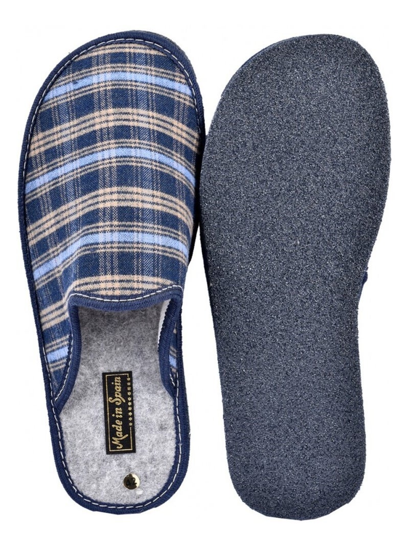 Pantofola UOMO Mule JACQUARD Blu marino - Kiabi