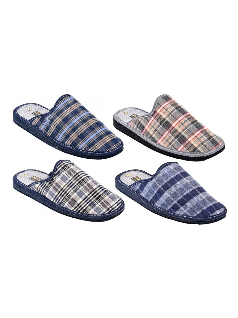 Pantofola UOMO Mule JACQUARD Blu marino - Kiabi