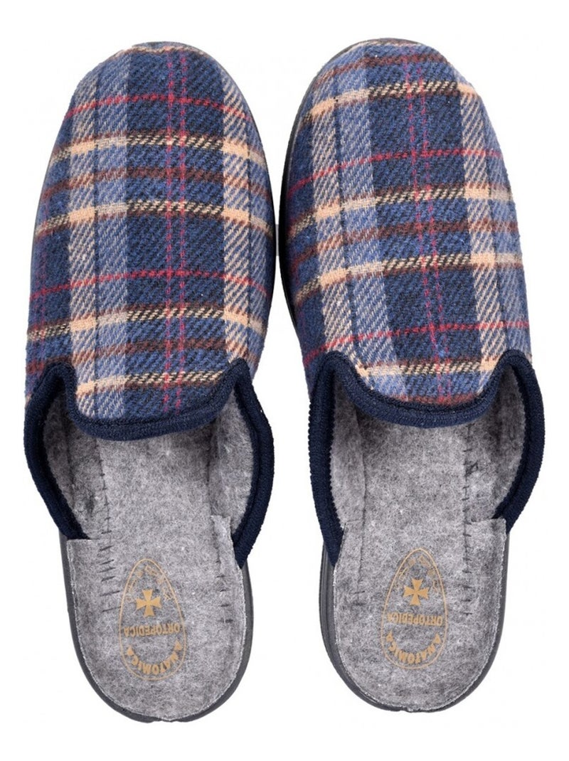 Pantofola UOMO Mule PREMIUM Blu marino - Kiabi