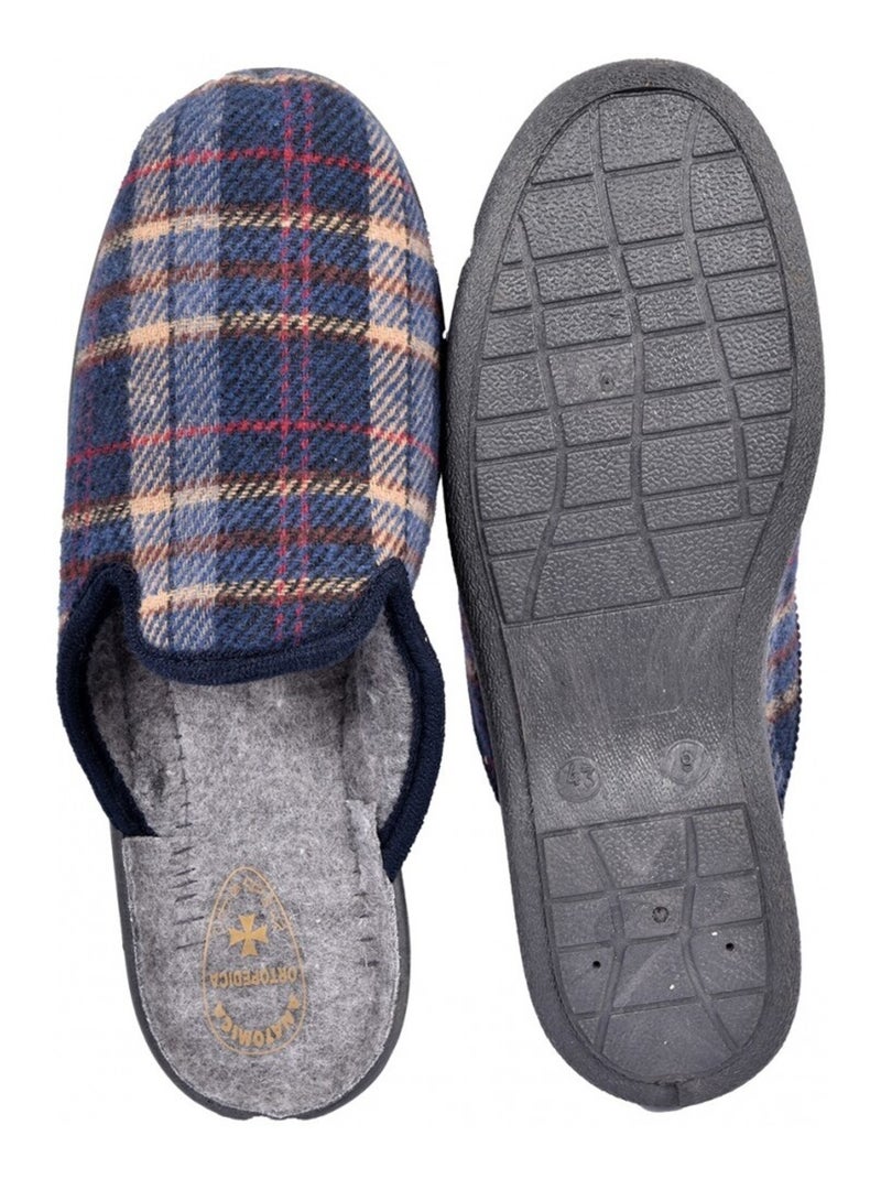 Pantofola UOMO Mule PREMIUM Blu marino - Kiabi