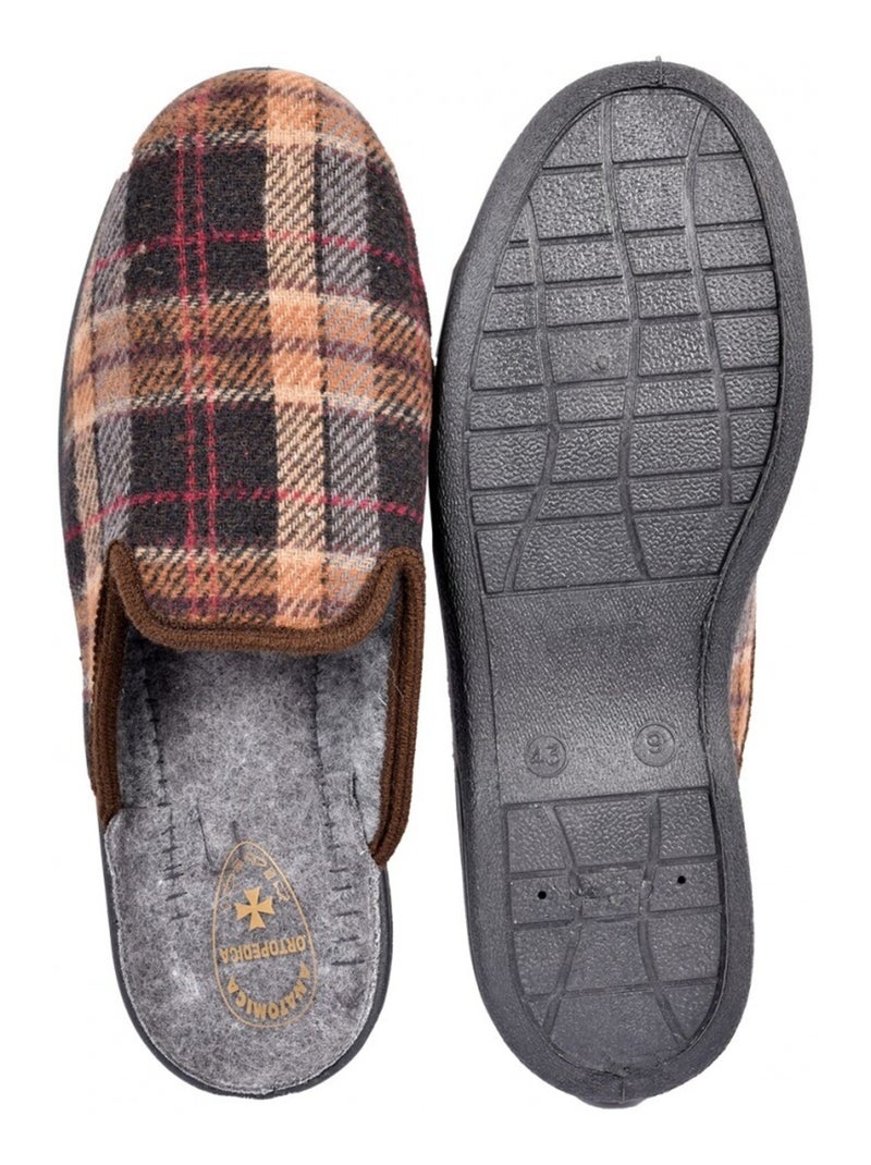 Pantofola UOMO Mule PREMIUM Marrone - Kiabi