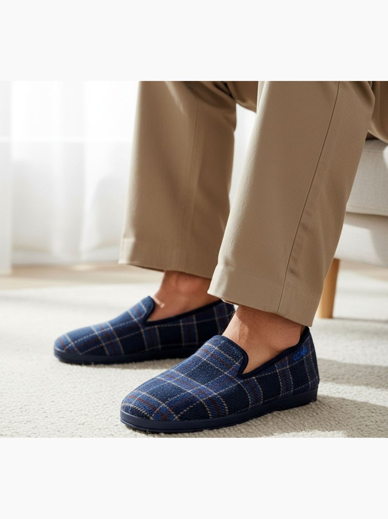 Pantofola Uomo OZABI PREMIUM 5080 Blu marino - Kiabi
