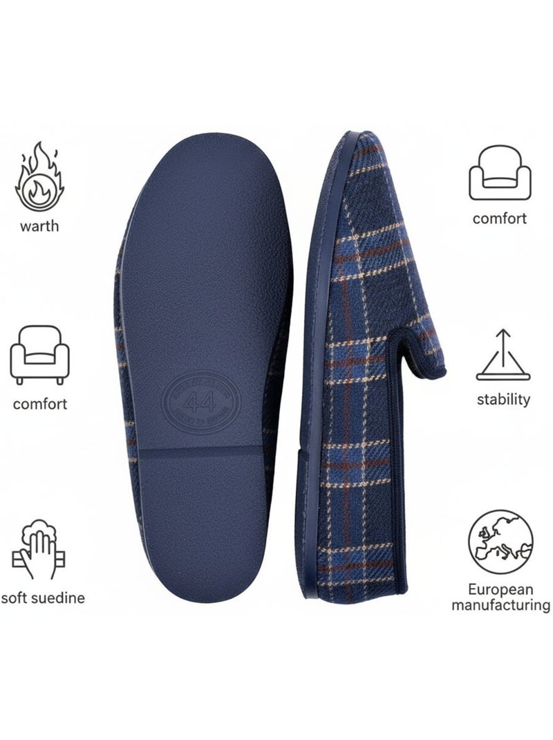 Pantofola Uomo OZABI PREMIUM 5080 Blu marino - Kiabi