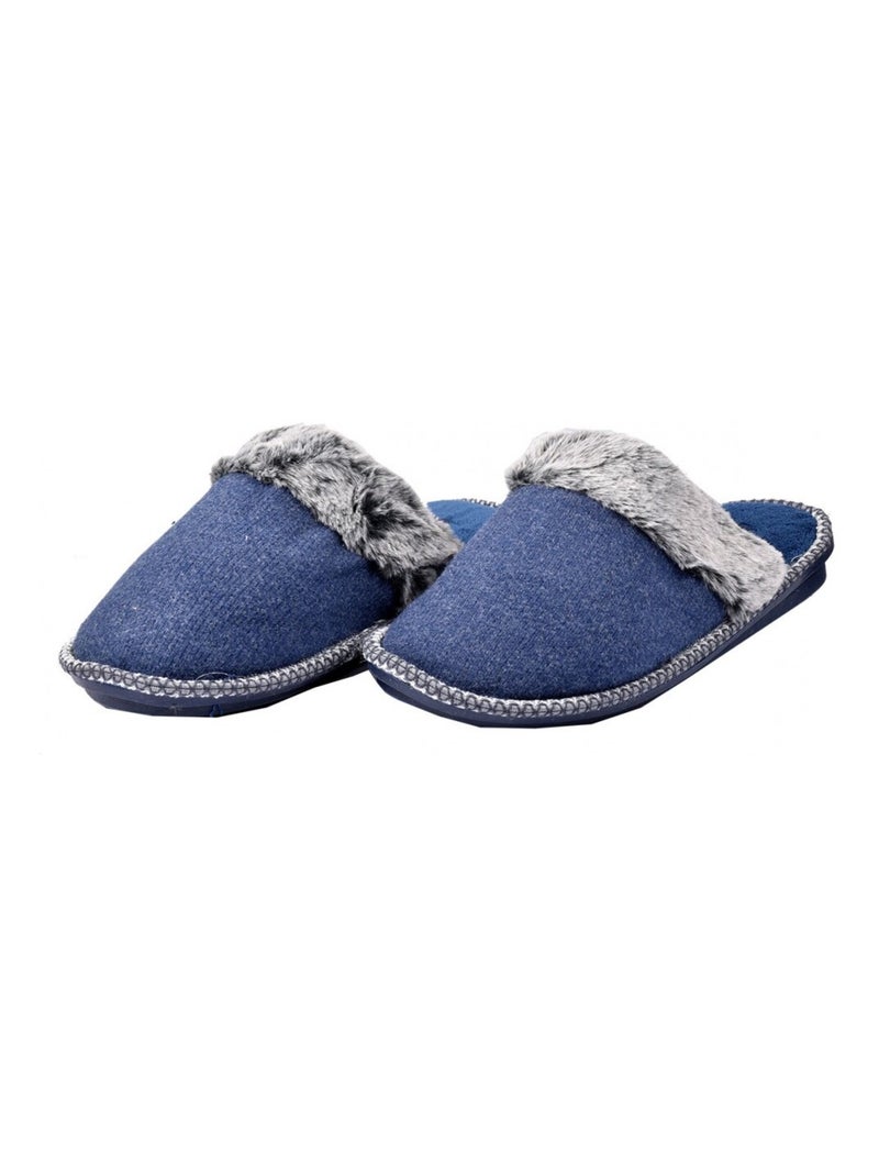 Pantofola Uomo PREMIUM Blu marino - Kiabi